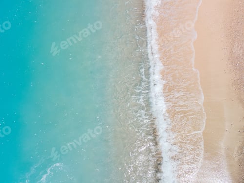 Preview: directly above overhead view of sea beach