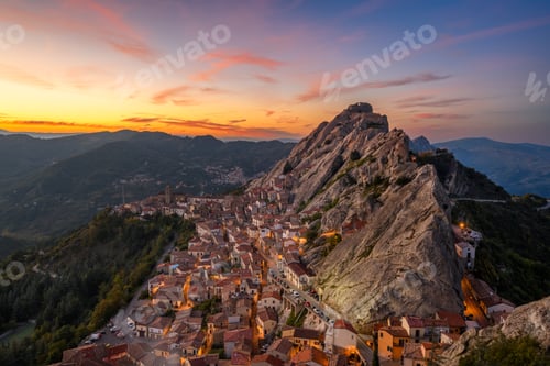 Preview: Pietrapertosa, Italy at Dusk