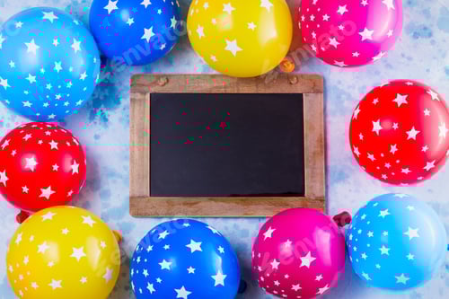 Visualização: Cena colorida brilhante de carnaval ou festa