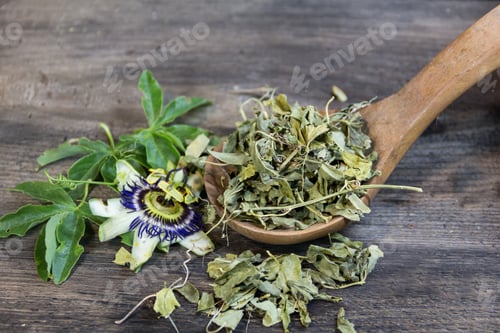 Preview: dried leaves of passiflora to drink sedative tea