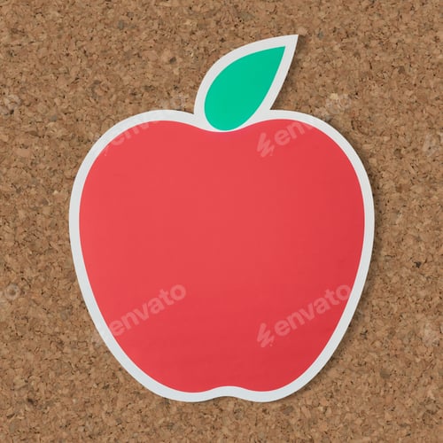 Preview: Red apple icon with leaf