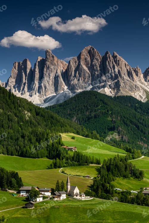 Preview: Santa Maddalena Church and Dolomites in Golden Hour Light