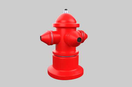Preview: Cartoon fire hydrant red style