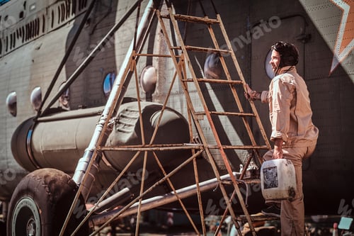 Preview: Pilot makes a stop to refuel his airplane.