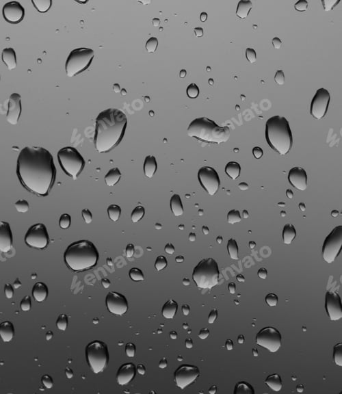 Preview: Water drops on gray background closeup
