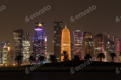 Preview: Illuminated buildings of huge city
