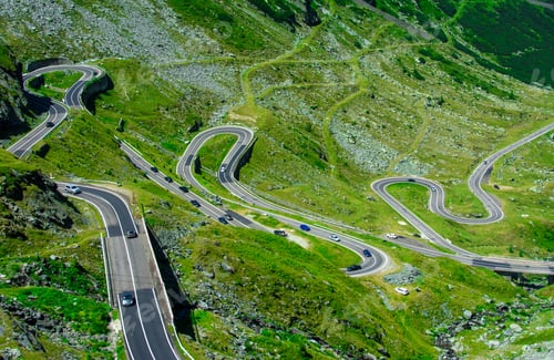 Preview: Serpentines on the Transfagarasan road in the Fagaras mountains
