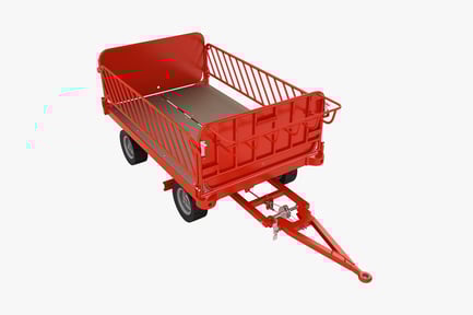 Preview: Airport Luggage Trailer Cart - Red