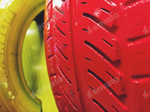 Preview: Red and yellow tires