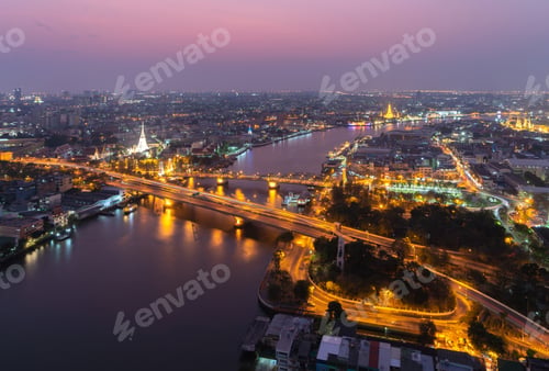 Preview: Bangkok Downtown. Thailand. Financial district and business in urban city in Asia.