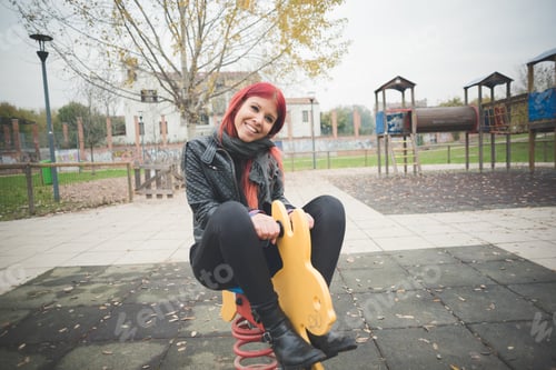 Preview: young beautiful red hair venezuelan woman lifestyle