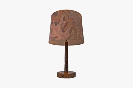 Preview: Camouflage-patterned lampshade on rope-leg lamp