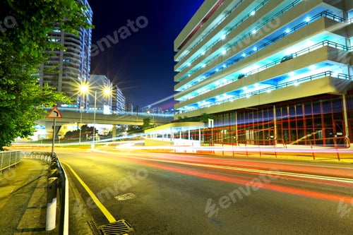 Preview: Highway at night in modern city
