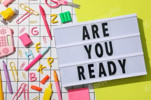 Preview: The inscription on the board: "Are you ready?"