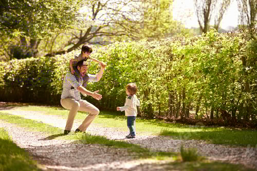 Preview: Father And Sons Going For Walk In Summer Countryside