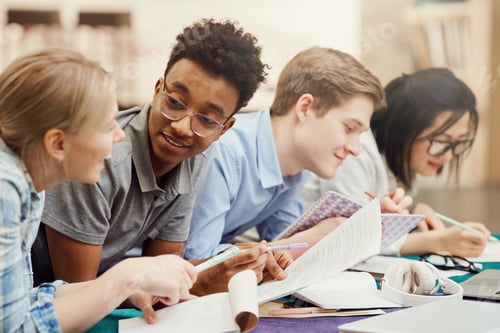 Preview: Students discussing hometask
