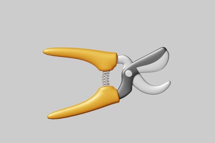 Preview: Gardening secateurs with yellow handles