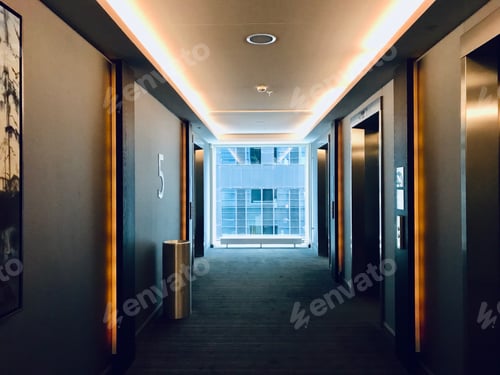 Preview: Hotel corridor, Stockholm.