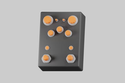 Preview: Synthesizer musical control panel knobs