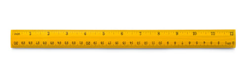 Preview: Yellow wooden ruler