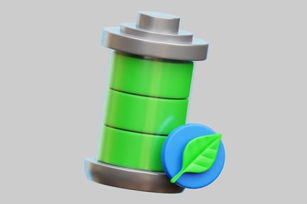 Preview: Green Energy Battery With Leaf