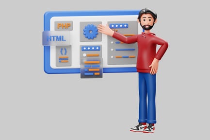 Preview: Cartoon coder with ui panel