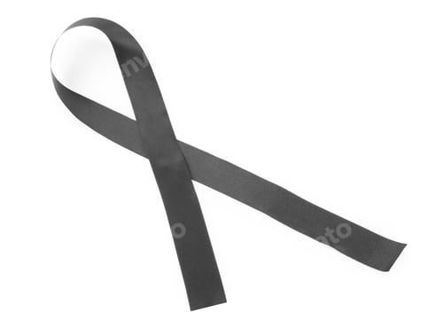 Preview: Black ribbon isolated on white