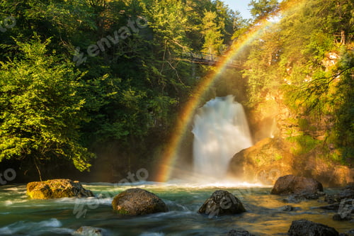 Preview: Waterfall with rainbow
