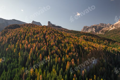 Preview: Autumn landscape at Passo Giau Cinque Torri in The Dolomites South Tyrol Italy