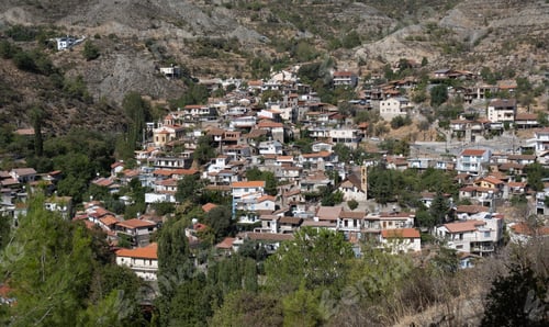 Preview: Mountain village of Palaichori at Troodos mountains in Cyprus