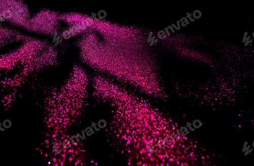 Preview: Purple pink magenta glitter texture background in leaves nature shape.