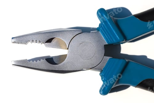 Preview: pliers closeup on white background