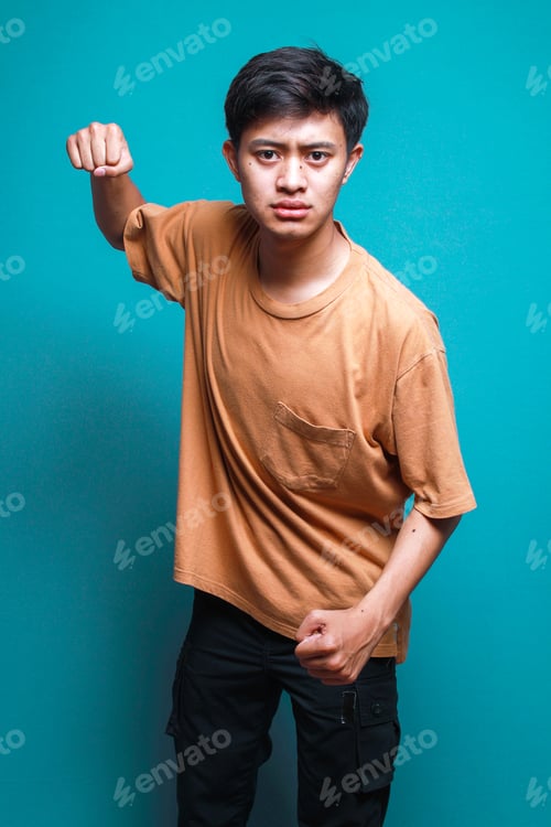 Preview: Man Showing His Fist Ready To Fight