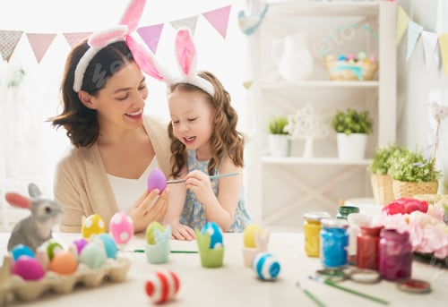 Preview: family preparing for Easter