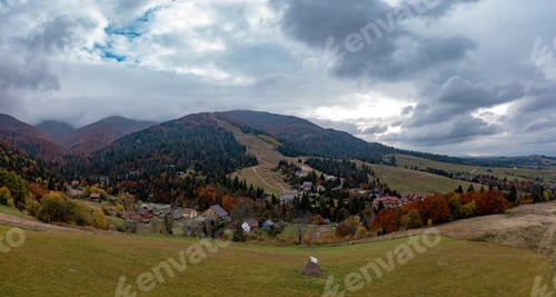 Preview: Highlands and hills with narrow roads and autumn forests