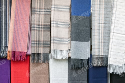 Preview: Colorful wool scarf background