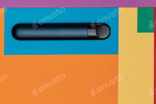 Preview: Lay flat of Vapor stick on colourful background