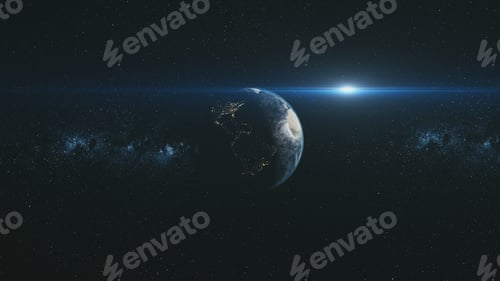 Preview: Planet Earth Viewed from Space with Bright Sunrise