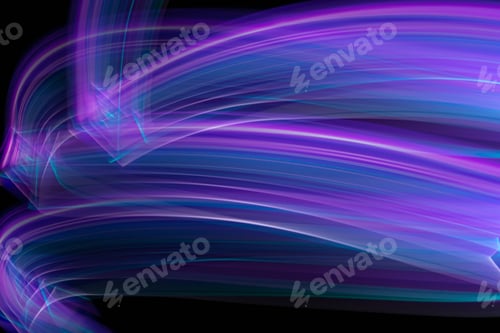 Preview: multi coloured colorful neon light painting photography, long exposure, ripples and waves