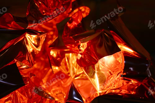 Preview: Creased Copper Sheet Lit From Inside