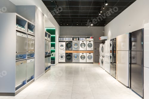 Preview: Interior of premium home appliance store in a mall