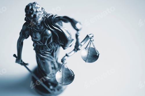 Preview: Top down view of a statue of Justice