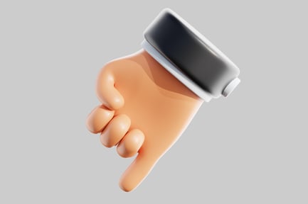 Preview: Cartoon Hand with Thumbs Down