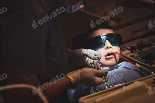 Preview: Small boy got dental treatment by dentist