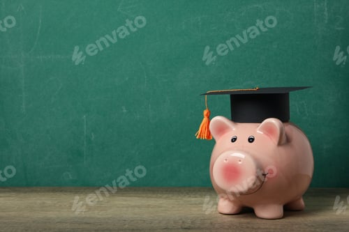 Preview: Graduation in high school and university concept, space for text