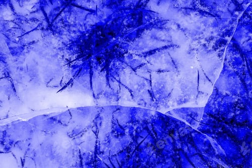 Preview: Transparent Texture Of Natural Ice Of Blue Color For An Abstract Background
