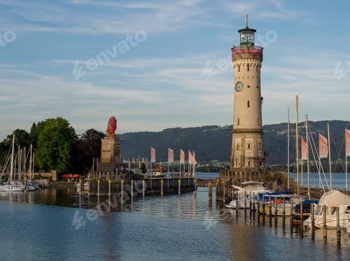 Preview: Stunning view of Lindau, Bavaria, Germany, situated on Lake Constance