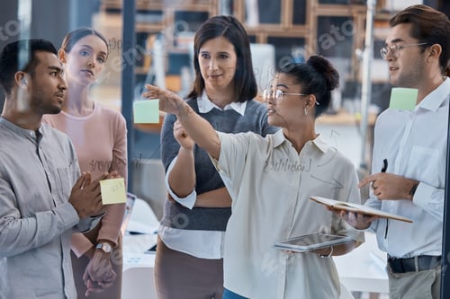 Preview: Business people planning, strategy and project management training in teamwork collaboration and in