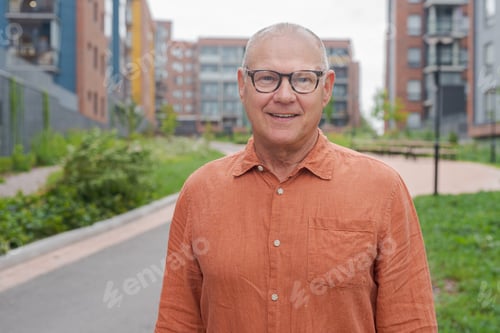 Preview: Senior Scandinavian Man Portrait Outdoors Autumn in Finland Concept