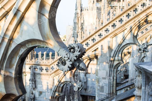 Preview: Rooftop of Duomo cathedral, Milan, Italy